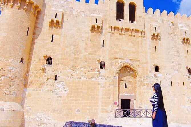 Alexandria day tour.The catacomb, pompy's pillar,the citedal - Qaitbay Citadel beside the Mediterranean