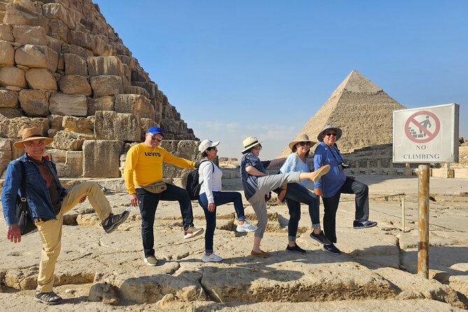 All-in-One Giza Pyramids from inside, Sphinx & Camel ride & Lunch - Khafre’s Pyramid and Menkaure’s granite exterior