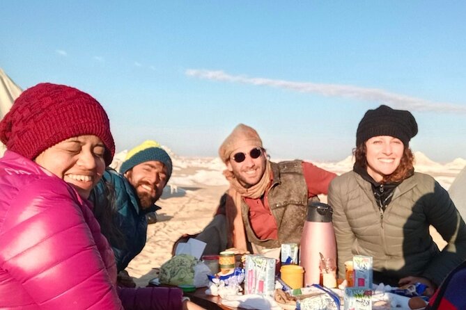 All inclusive Private Overnight Camping in White and Black desert - Dawn in the old White Desert