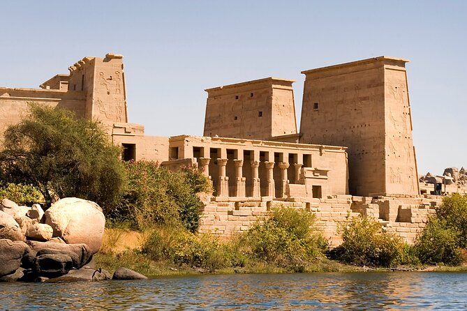 Aswan : Private Tour to Unfinished Obelisk, High Dam and Philae Temple by BOAT - Philae Temple and the boat across the Nile