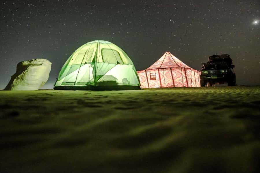 Cairo: 2-Day Bahariya Oasis Camp and Desert Tour - Black Desert: volcanic hills and dark stone