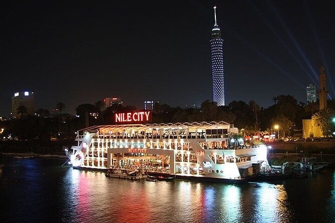 Cairo: Dinner Cruise on the Nile River with Entertainment - What the Nile looks like after dark