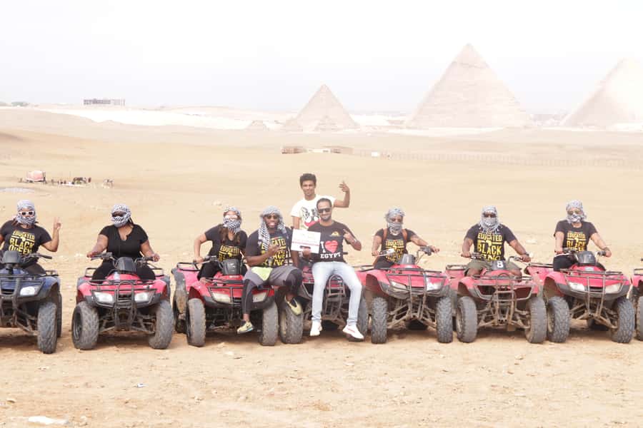 Cairo: Giza Pyramids Tour with Quad Bike Safari & Camel Ride - One hour on a quad bike