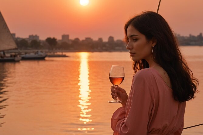 Cairo/Giza: Sunset Dinner Cruise on the Nile River Tour with Show - The sunset departure and private transfer