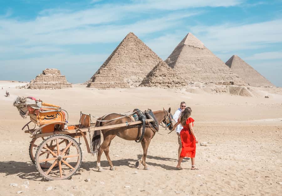 Cairo: Half Day Pyramids Tour by Camel or Horse Carriage - Meeting the Great Pyramid up close