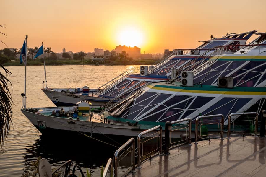 Cairo: Nile Sunset Dinner Cruise, Show & Optional Transfer - From hotel pickup to the Nile Crystal dock