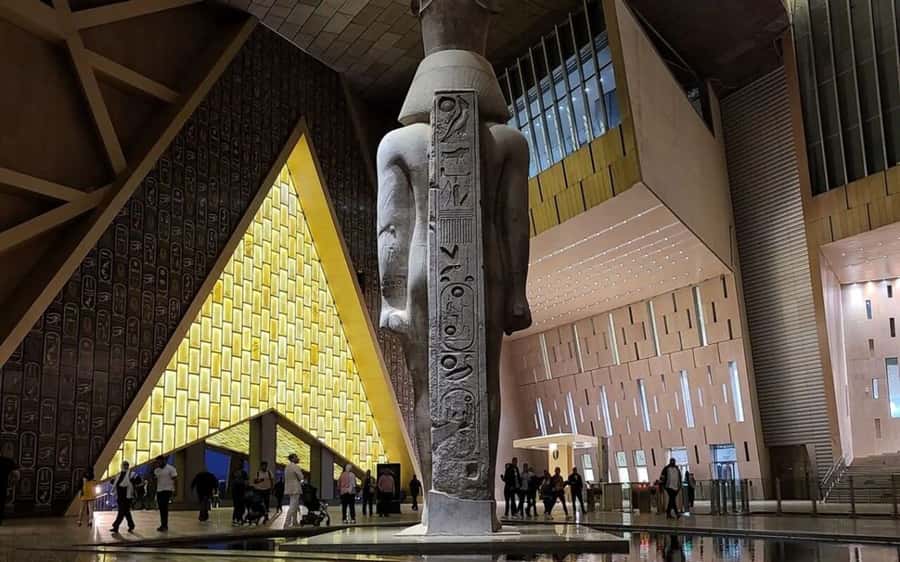 Cairo: The Grand Egyptian Museum Private Guided Tour - The hanging obelisk sets the tone