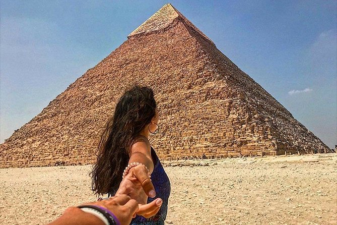 Day Tour Giza Pyramids by Camel In Egypt - The panoramic view of all nine pyramids