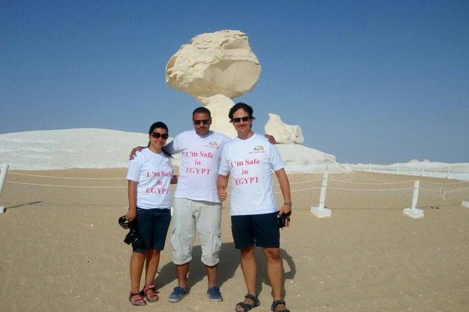Day Trip To Bahariya Oasis Visit Black And White Desert From Cairo - White Desert rocks shaped like mushrooms and animals