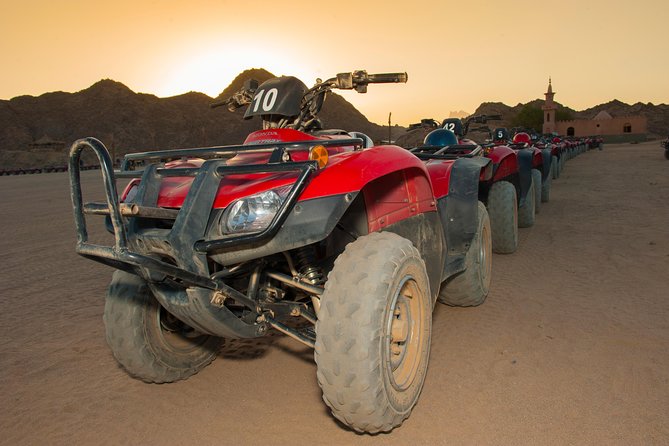 Desert Safari Tour by ATV Quad Bike and Camel Ride - Hurghada - Learning the quad bike before the dunes
