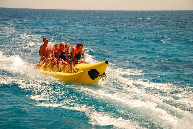 Dolphin tour & banana boat fun with snorkeling from Hurghada - Equipment and water temperature