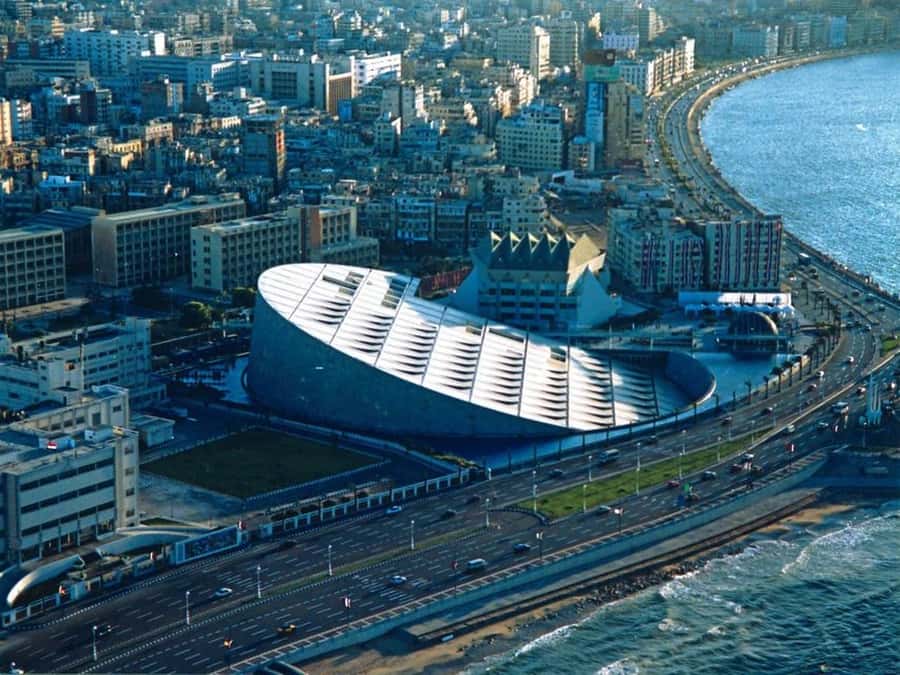 From Alexandria Port: Alexandria Day Tour - The Bibliotheca Alexandrina and its open court