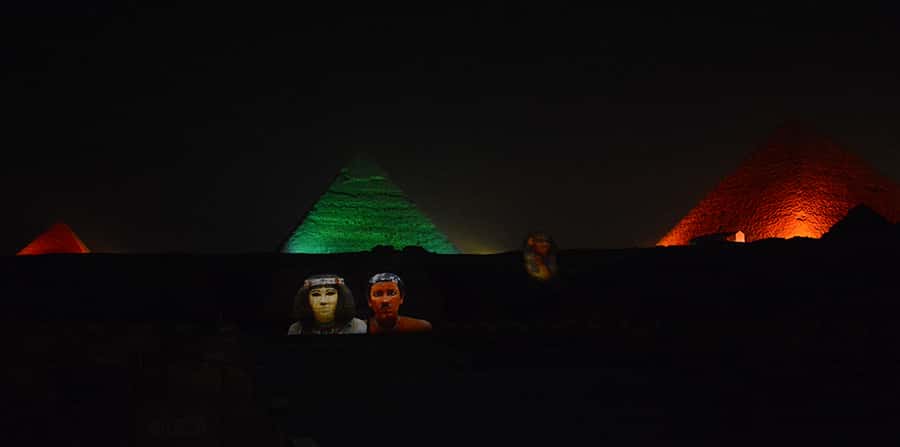 From Cairo: Giza Pyramids Tour with Light Show and Transfer - Seeing Cheops, Chefren, and Mykerinus Under Colored Light
