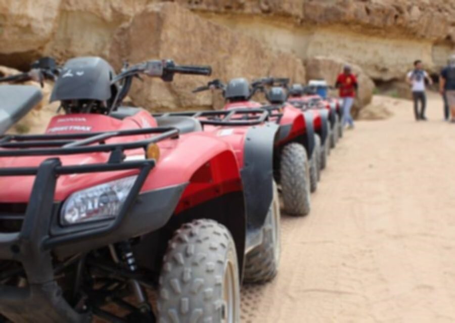 From El Gouna: Dry Canyon Quad Bike Morning Tour - A Bedouin camp stop with a few caveats