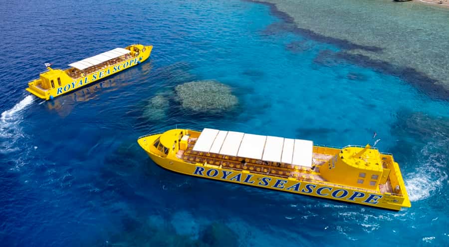 From El Gouna: Royal Seascope Submarine with Snorkel Stop - The 10-minute ride to the reef