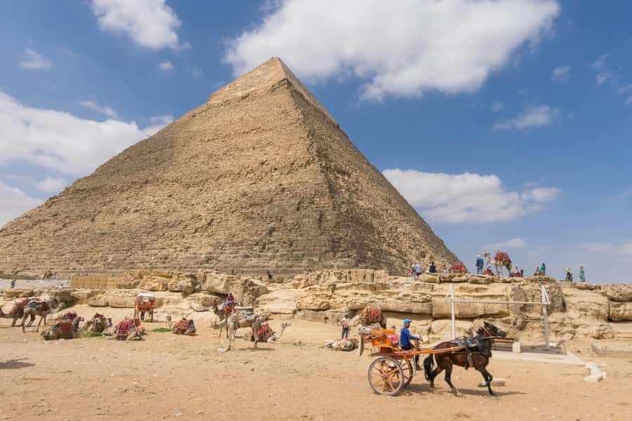 From Giza: Day tour to Giza Pyramids Tour with Pickup - The Great Pyramid during the two-hour guided visit