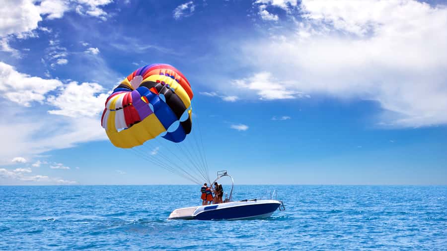 From Sharm El-Sheikh: Sharm El-Maya Parasailing Adventure - From the shore to the speedboat