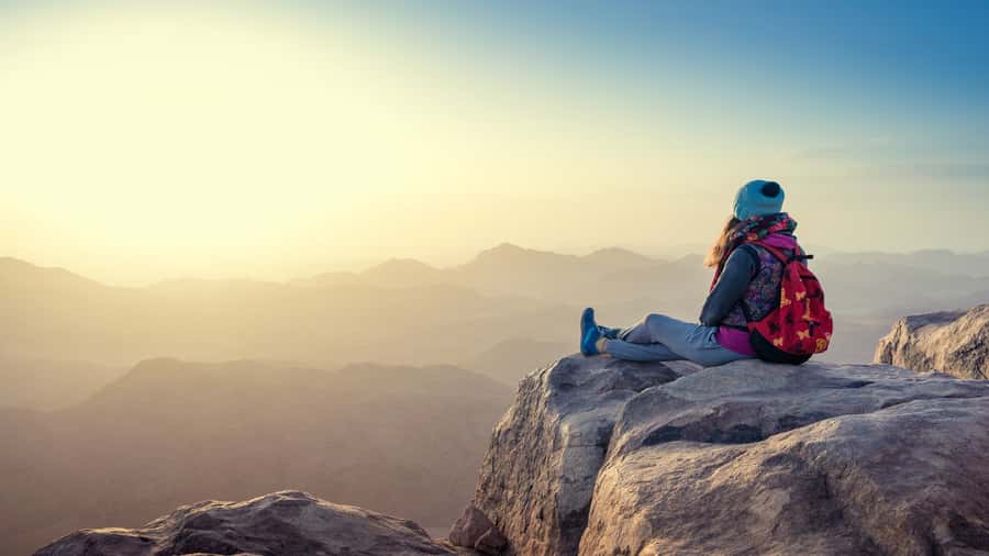 From Sharm: Mount Moses Trekking, Sunrise & Monastery Visit - Beginning the Mount Sinai climb at night