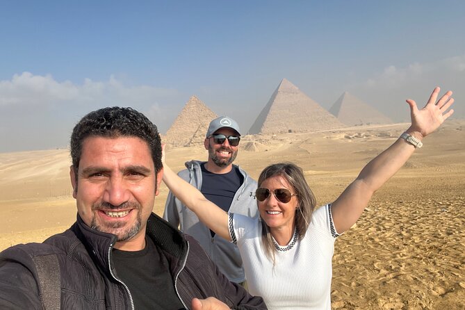 Giza Epic Adventure: Pyramids, Sphinx & Khafre’s Valley Temple - Starting at the three Pyramids of Giza