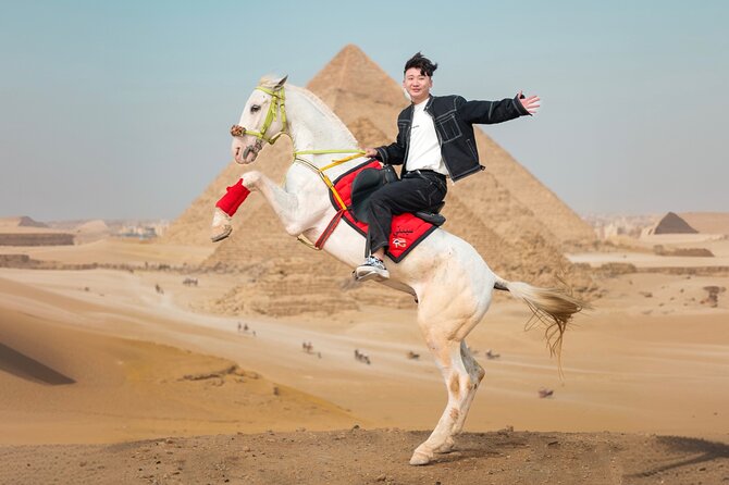Giza Pyramids Photoshoot with Jumping Horse, Camel and Sphinx - Why this Giza experience feels different
