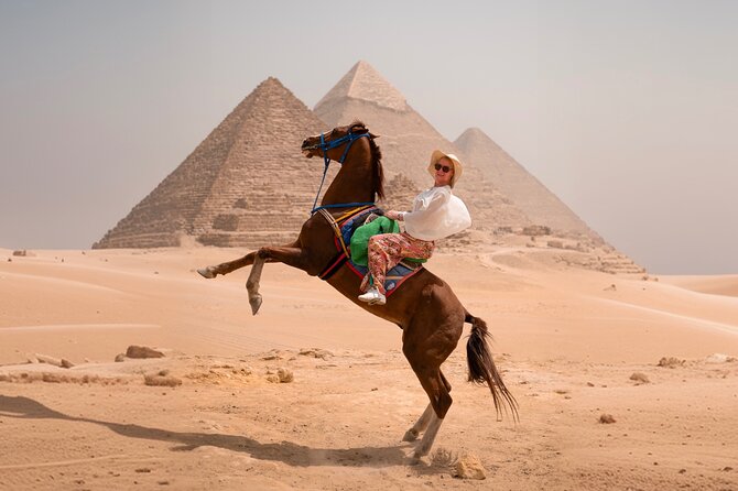 Giza Pyramids Photoshoot with Jumping Horse, Camel and Sphinx - Hotel pickup makes the morning easier