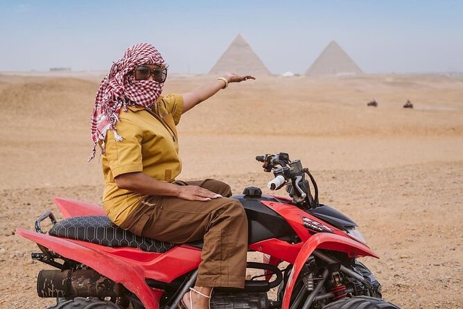 Giza pyramids,Sphinx,ATV bike,Camel ride, Dinner cruise& shopping - Returning to the hotel before dinner
