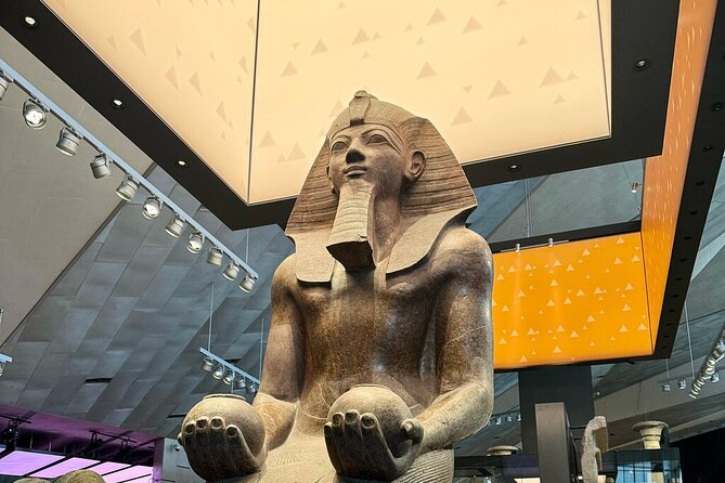 Grand Egyptian Museum, Giza Pyramids and Great Sphinx Tour - The Grand Egyptian Museum courtyard