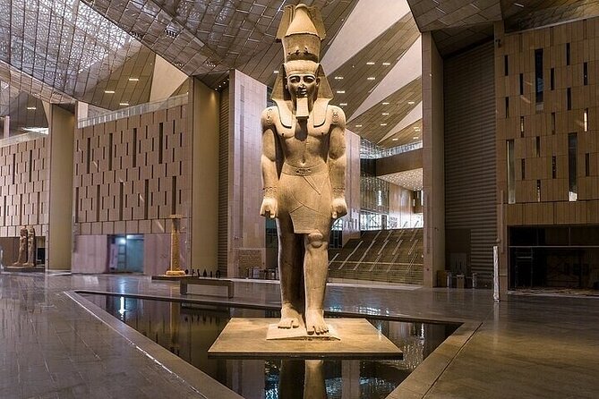 Grand Egyptian Museum, Grand staircase, New Galleries, and lunch. - Arriving at the Grand Egyptian Museum