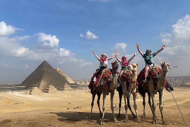 Guided Tour to Giza Pyramids ,Sphinx, Camel & inside the pyramids - The panoramic viewpoint and 20-minute camel ride