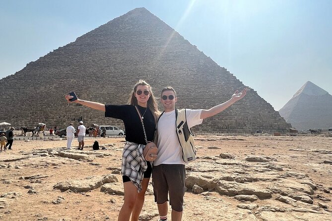 Guided Tour to Giza Pyramids ,Sphinx, Camel & inside the pyramids - Meeting the Great Sphinx after the pyramids