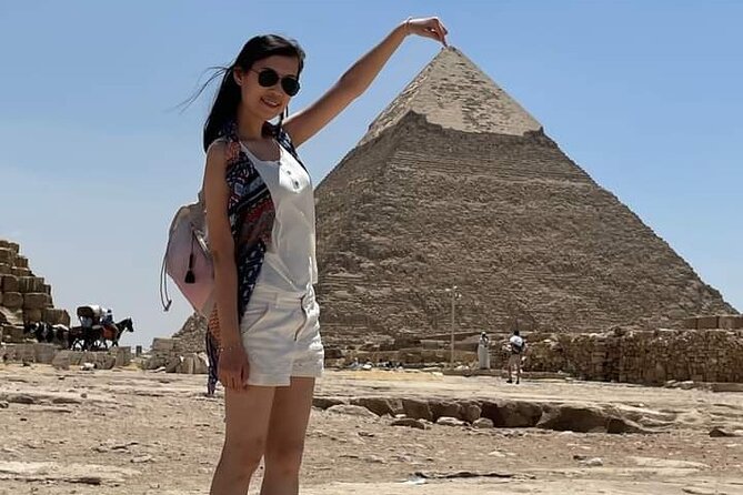 Half day Giza pyramids and Sphinx tour with an Egyptologist - The panoramic viewpoint and the famous trick photos