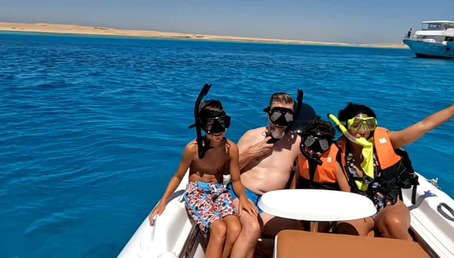 Hurghada: 3-Island Speedboat, Dolphin Watching & Snorkeling - Orange Bay: the polished beach stop
