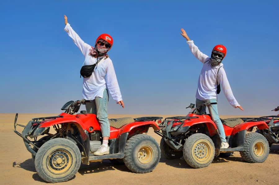 Hurghada: Desert Quad, Bedouin Village, and Camel Ride Tour - Pickup from Hurghada and the ride to the desert