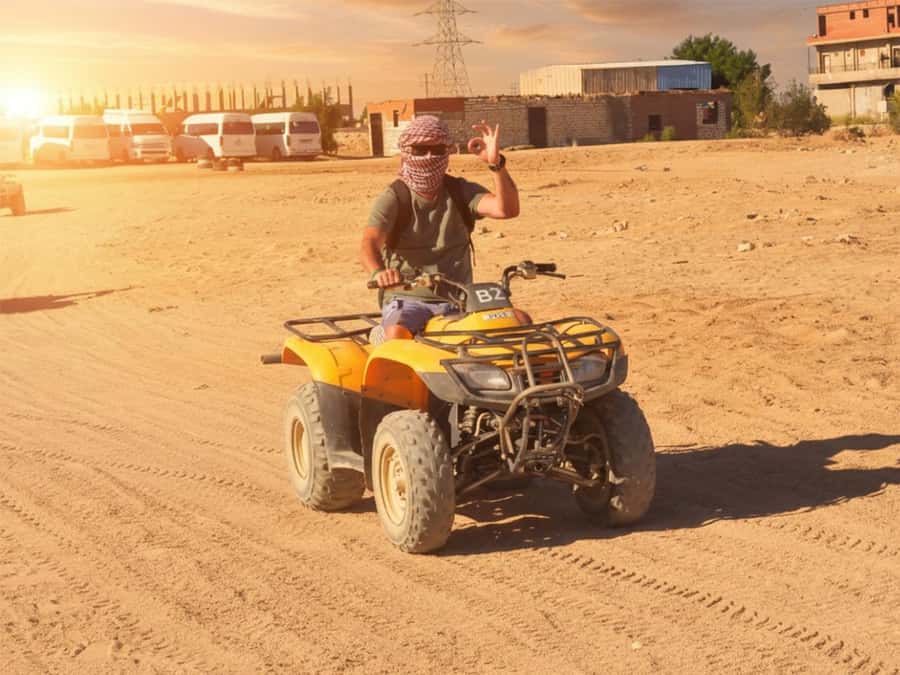 Hurghada: Desert Quad Bike Camel Ride with Optional GoPro - The quad base: briefing, test ride, and equipment