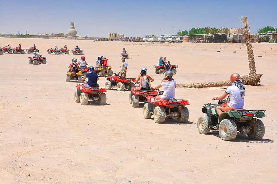 Hurghada: Full-Day Quad & Camel Ride, Stargazing, & Dinner - Sunset dinner and the evening show