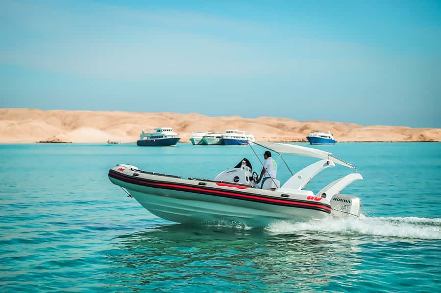 Hurghada: Orange Bay & Magawish Island Speedboat with Lunch - Orange Bay before the crowds