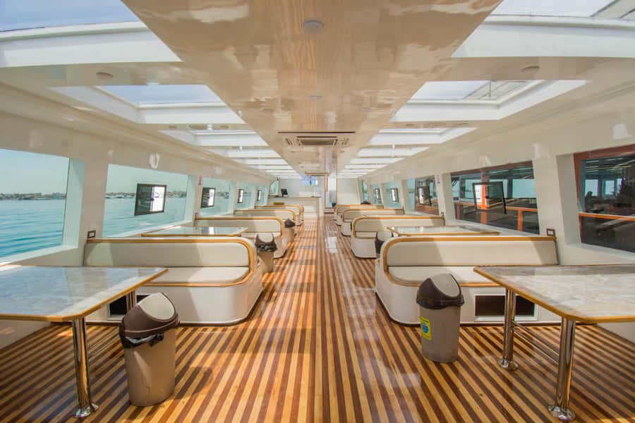 Hurghada: Panoramic Semi-Submarine Cruise with Snorkeling - Hurghada Marina and the boat sequence