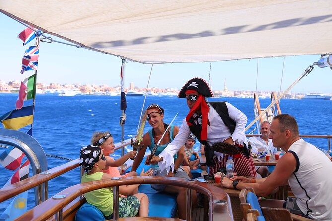 Hurghada Pirates sailing boat to Orange bay & Buffet Lunch - The afternoon and morning schedules