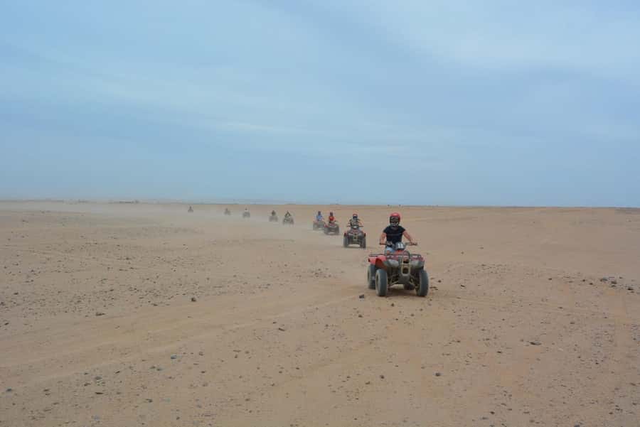 Hurghada: Quad and Buggy Safari with Dinner and Show - Sunset from the rooftop