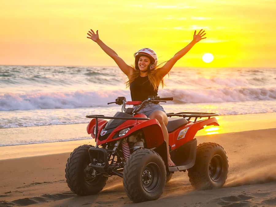 Hurghada: Quad Bike, Camel, Show, Dinner, & Stargazing Trip - The safety briefing and first ride
