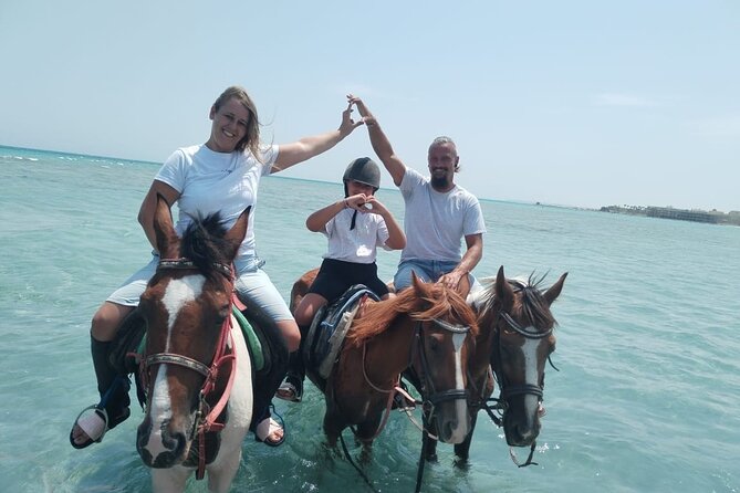 Hurghada: Red Sea & Desert Horse Riding Tour with Swimming - Along the beach and into the Red Sea