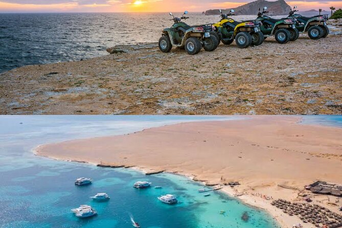 Hurghada: Sunrise Quad Biking and Giftun Island Snorkeling - Makadi Bay at sunrise, with desert hills and sea air