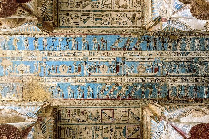 Luxor Day Tour Visit Dendara And Abydos Temples - Dendera Temple: color, columns, and the roof of Hathor