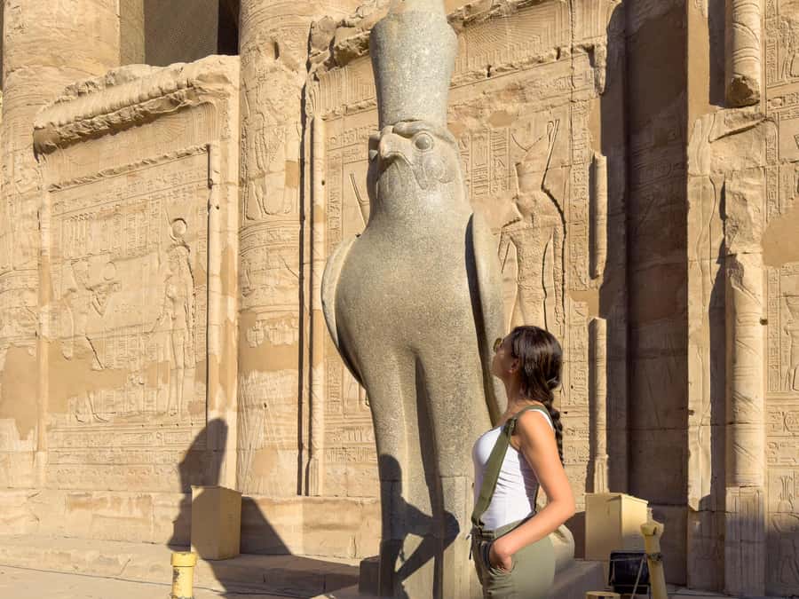 Luxor: Edfu, Kom Ombo, Abu Simbel Private Tour & Entry Fees - Edfu Temple: a grand first stop with a roof overhead
