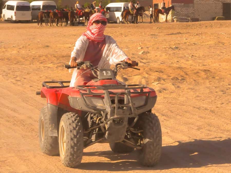 Makadi Bay: Mega Tour Jeep, ATV, Buggy, Camel, Dinner & Show - The safety lesson and first quad-bike ride