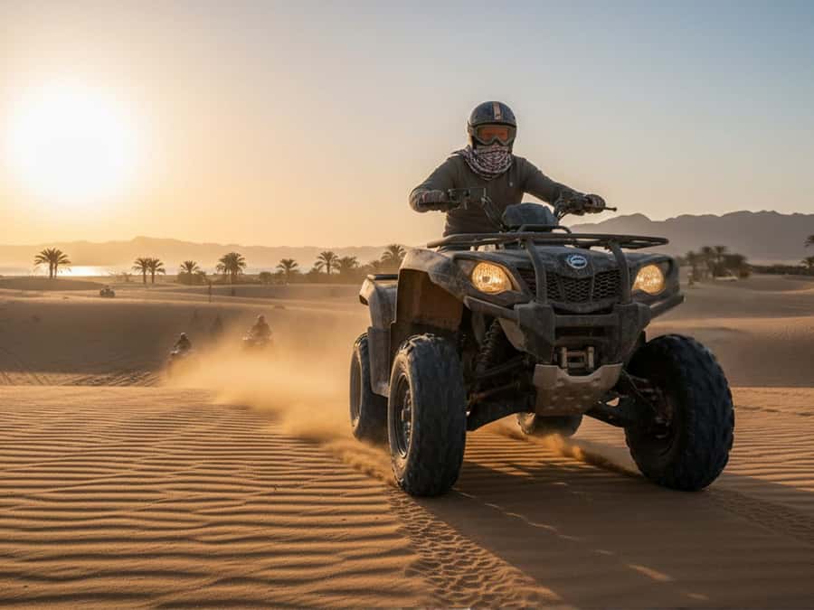 Makadi Bay: Sunrise Quad & Traditional Oriental Breakfast - Getting ready at the Sahl Hasheesh base