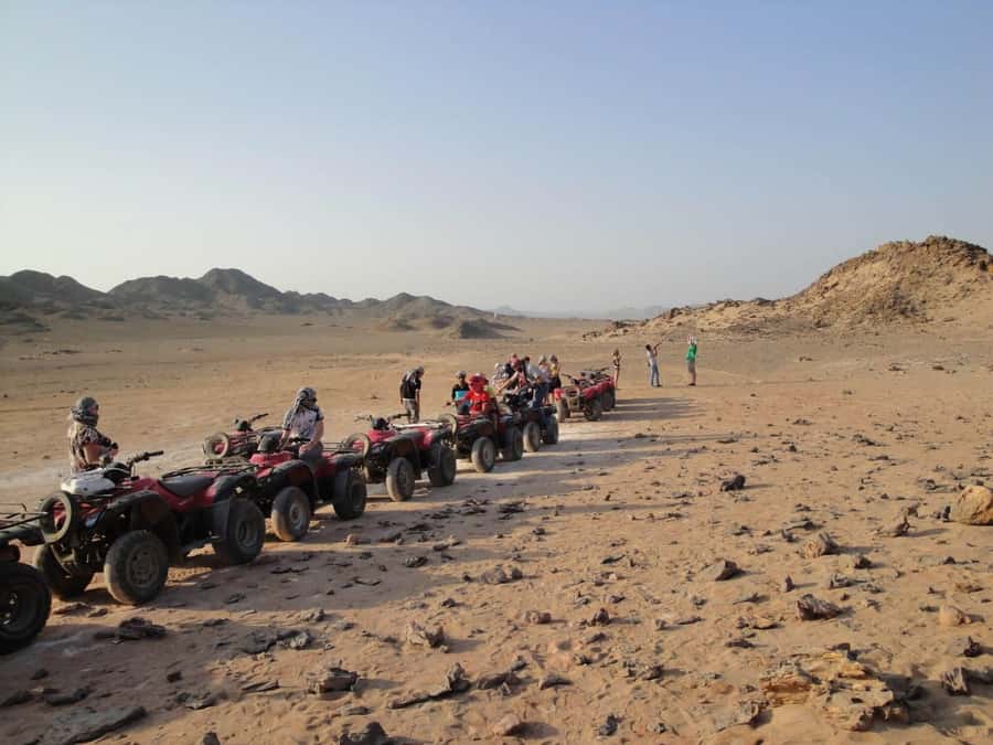 Morning Trip: Desert Safari Riding a Speed Quad Bike, Pickup - The Bedouin village stop