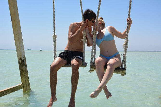 Orange Bay & Parasailing & Water sports & Snorkeling- Hurghada - The first snorkeling stop: a gentle introduction to the reef