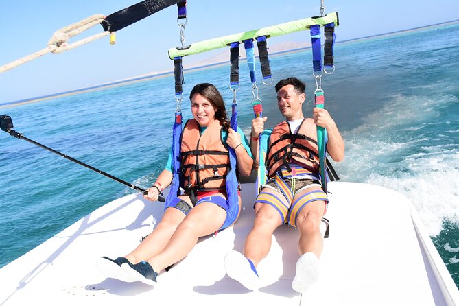 Parasailing Ride in Hurgada single&double with private Transfer - A short flight with a big Red Sea view