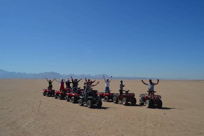 Private ATV Quad Tour Safari With Dinner and Show - Hurghada - Sunset from the mountain